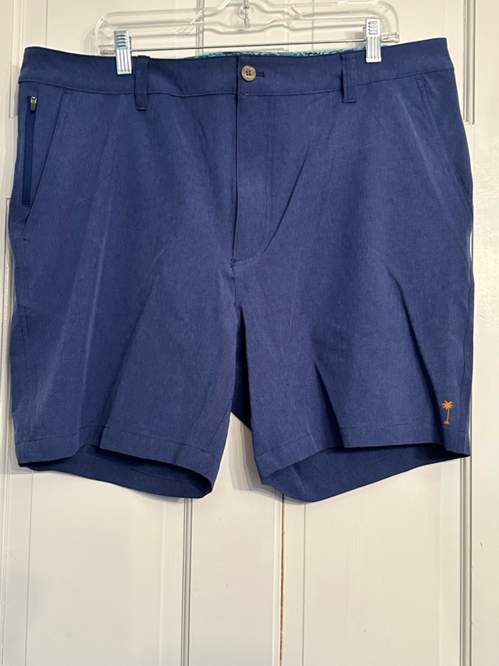 Margaritaville Men's Navy Blue Flat-Front Shorts